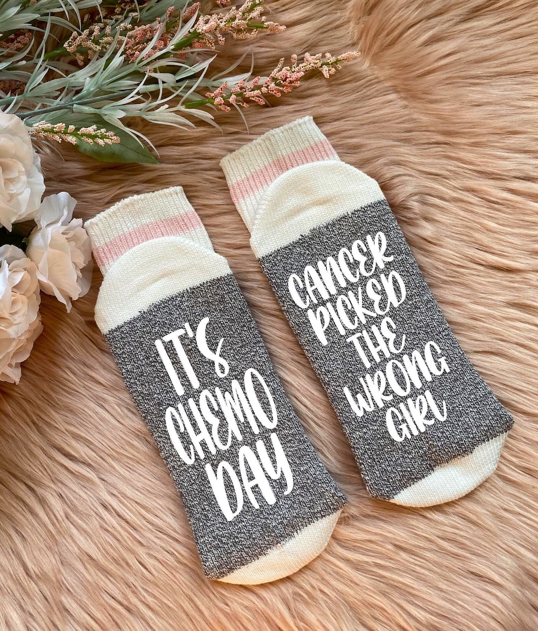 It's Chemo Day Cancer Fighting Socks chemo Gift Cancer Gifts Fuck