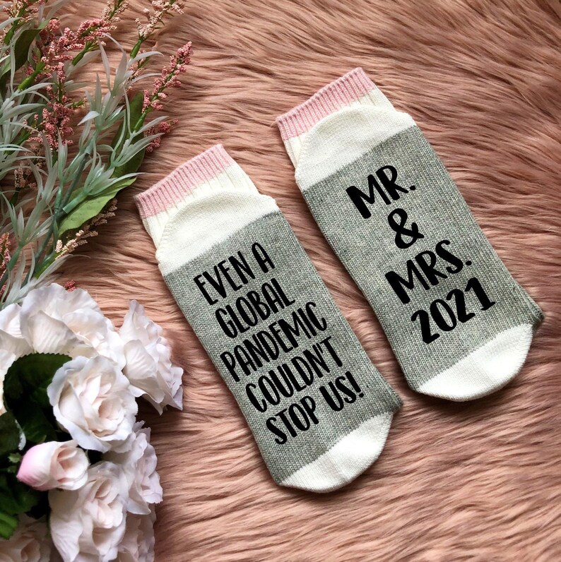Postponed Wedding Bridal Shower Gift Bride to Be Covid Wedding Bride 2021 Socks Quarantine Bride