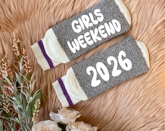 Girls Weekend 2026 Socks-Girls Trip-Bachelorette Party-Girls Getaway Gift-Network Marketing Trip-MLM-Best Friend Trip-Sister Trip