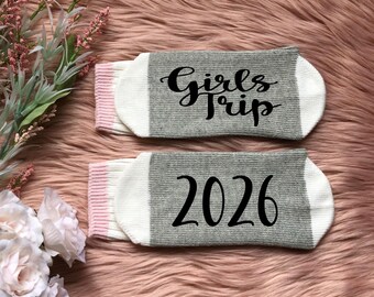 Girls Trip 2026 Socks-Girls Weekend Gifts-Bachelorette Party-Girls Getaway-Network Marketing Trip-MLM-Best Friend Trip