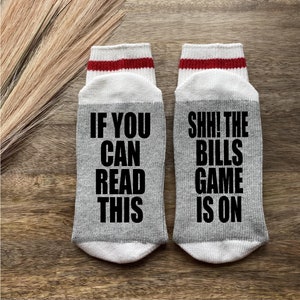 Bills Socks-Football Gifts-Buffalo Bills-Bills Gifts-Dad Gifts-Football Socks-Sports Gifts-NFL Gifts-Dad Gifts