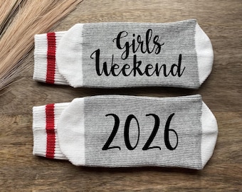 Girls Weekend 2026 Socks-Girls Trip-Bachelorette Party-Girls Getaway Gift-Network Marketing Trip-MLM-Best Friend Trip-Sister Trip