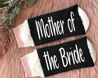 Mother of the Bride Socks-Bride Socks-Bride Gifts-Engagement Gift-Bridal Party Gift-Will You Be My-Wedding Socks-Bridal Shower Gift