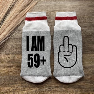 Turning 60 Socks- 60th Birthday Party - 60th Gift - Turning 60 Socks - Gifts for Him - Gifts for Her
