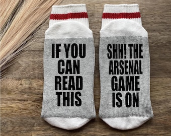 Arsenal Socks-Arsena Soccer Gift -Dad Gift-Brother Gift-Arsenal FC-Football-Boyfriend Gift-Premier League-Dad Gifts-Fathers Day-Boss Gift