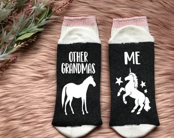 Gifts for Grandma- Unicorn Socks - Other Grandmas / Me - Mom Birthday Gift - Grandma Birthday Gift- New Grandma Gift