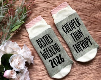 Girls Weekend 2026 Socks- Besties Weekend Socks - Network Marketing Trip- Best Friend Trip- Sister Trip