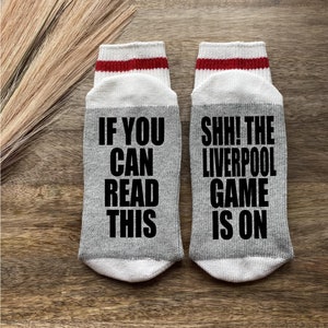 Liverpool Soccer Socks-Liverpool Gift-Soccer Fan Gift-Husband Gift-Liverpool FC-Boyfriend Gift-Premier League-Gift for Dad-Christmas Gift