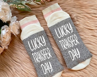 Lucky Transfer Day Socks- Lucky IVF Socks- Transfer Day Gift  - Transfer Socks - IVF Gift