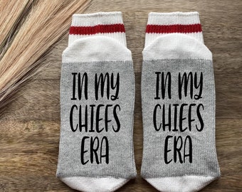 Chiefs Socks-In My Football Era -Football Gifts-Kansas City Chiefs - Football Socks-Sports Gifts-NFL Gifts