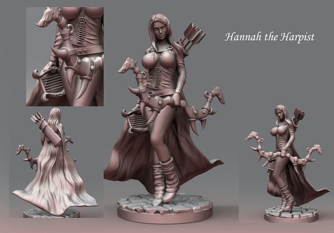 Hannah the Bard 32mm(Denubia Minis)