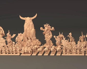 Hordas de Hombres Bestia, unidades de 15 mm (GS Miniatures)