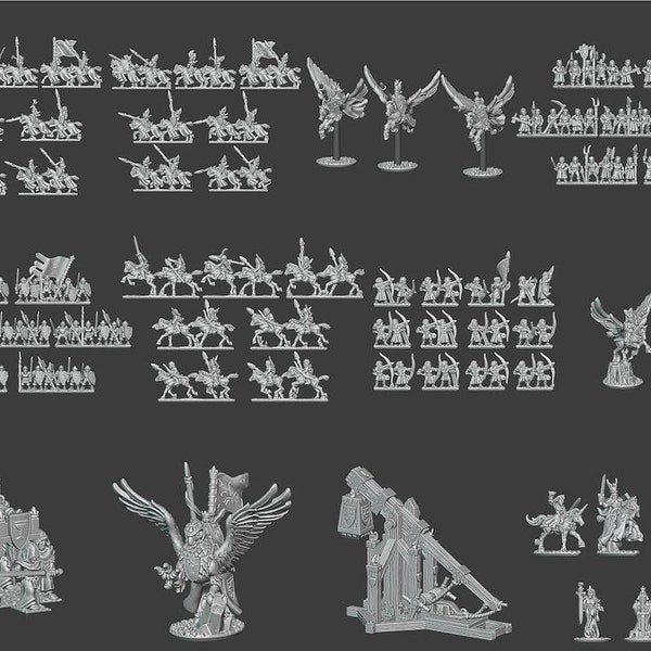 Chivalric Knight Units 6mm (Forest Dragon)