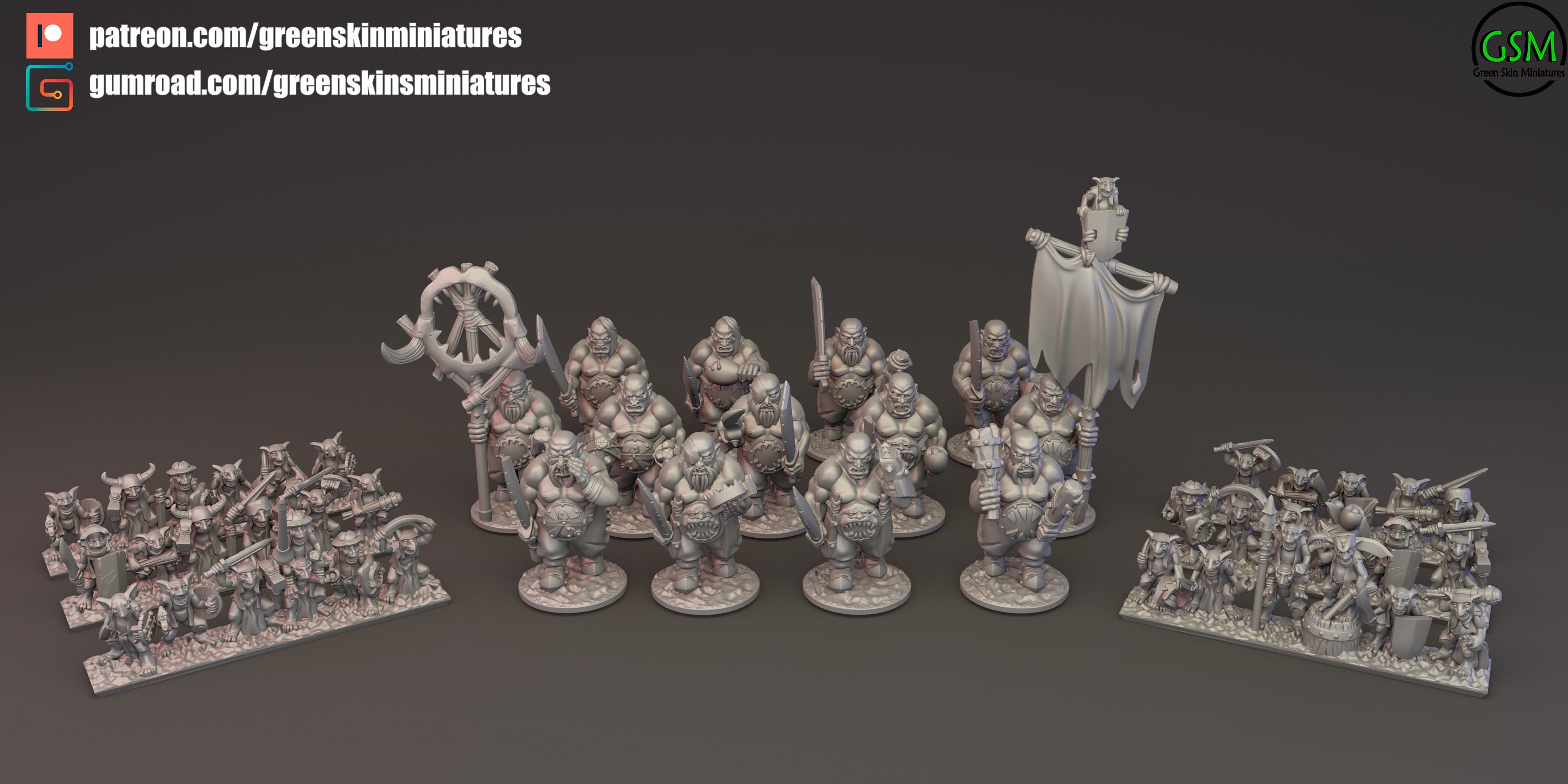 Ogre Warbands 10mm(Greenskin Miniatures)