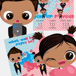 Gender Reveal Party Printables + Box + Digital Invitation EDITABLE - Etsy