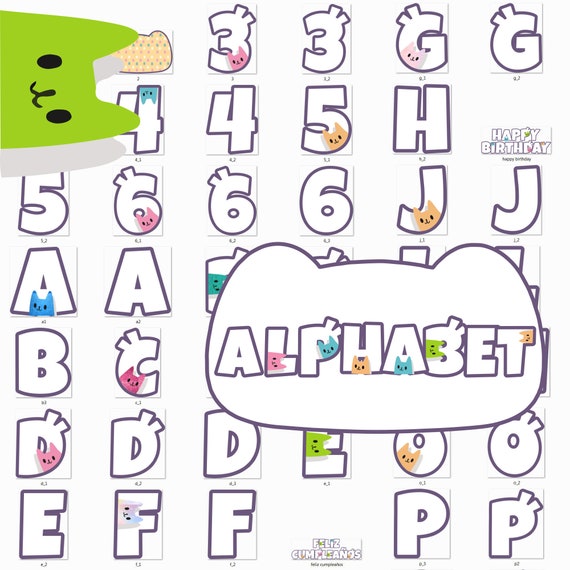 Gabby Dollhouse Alphabet SVG, Gabby Dollhouse PNG, Cricut Dollhouse