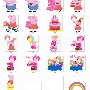 PEPPA PIG 150 Png Pics A4 Hd-plus Printable - Etsy