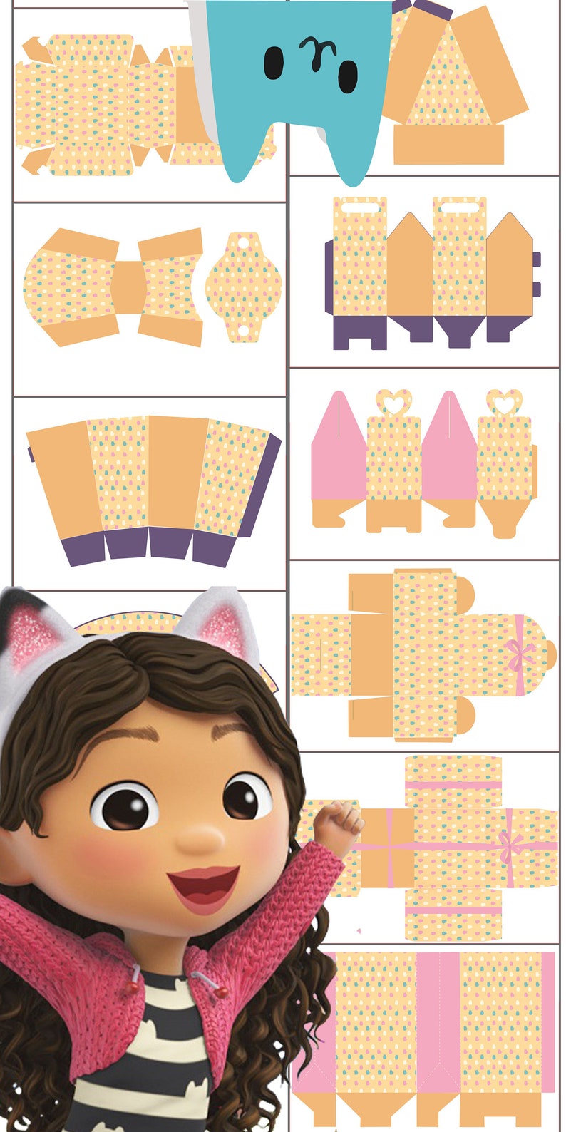 Gabby DollHouse Printable KIT / Kit editable imprimible / HD Etsy España