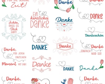 Embroidery files Thank You Sayings – For Favorite People & Gifts | Machine Embroidery