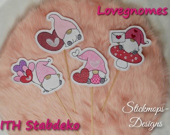 Stickdatei Set Lovegnomes ITH Stabdesigns