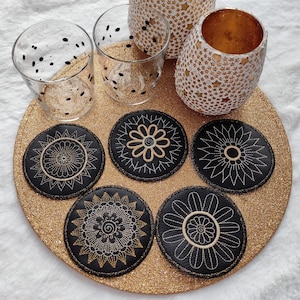 Embroidery file set ITH Mug Rugs Mandala 10x10 mug rugs coaster