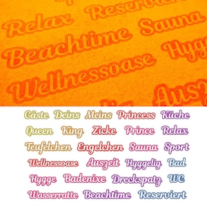 Embroidery file set embossed lettering for your towels