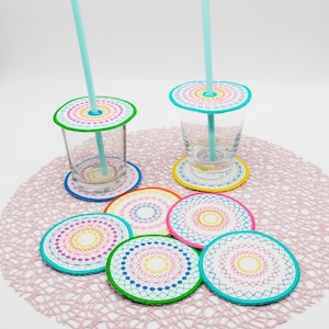 Stickdateien ITH Mugrugs Sommer – Coaster Set für Garten & BBQ Deko | 10x10 geeignet