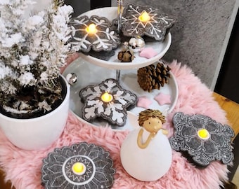 Embroidery files ITH LED covers – 5 snowflakes for winter lights | 10x10 & 12x12
