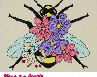 Embroidery File Bee 3 & Floral Motifs