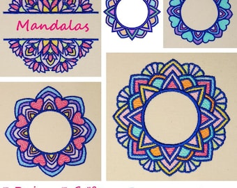 Stickdatei Set Mandalas + Split Mandala (div. Größen)