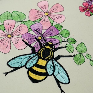 Bijenborduurbestand – Zomers full-stitch ontwerp | Voor kleding, tassen en decoratie