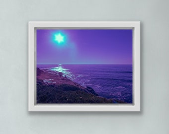 Purple Sea 8.5x11" Photo Print - Art Prints - Wall Art - Wall Decor - Ocean - Beach Decor