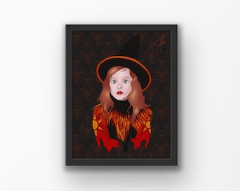 Dani Dennison Print, Hocus Pocus Print - Dani Dennison Drawing - Hocus Pocus Drawing - Halloween Art (8.5x11" or 4x.6")