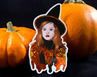 Glitter Dani Dennison Sticker, Hocus Pocus Sticker - Glitter Sticker - Halloween Sticker - Spooky Sticker - Witch Sticker (3.1" x 1.7")