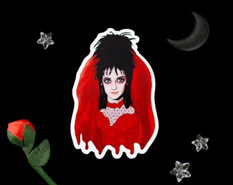 Lydia Deetz Magnet, Beetlejuice Magnet - Halloween Magnet - Spooky Magnet Pin - Goth Magnet - Refrigerator Magnets (2" x 3")