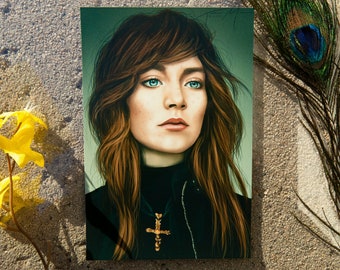 Saoirse Ronan Mini Art Print - Photo Prints, Digital Art, Portrait Art, Realism, Original Art (4" x 6" )