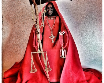 NEW! 19 inch Santa Muerte statue, altar figure, idol,  doll fetish, Nuestra Señora de la Santa Muerte