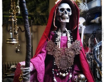 Santa Muerte statue, altar figure, idol,  doll fetish, Nuestra Señora de la Santa Muerte