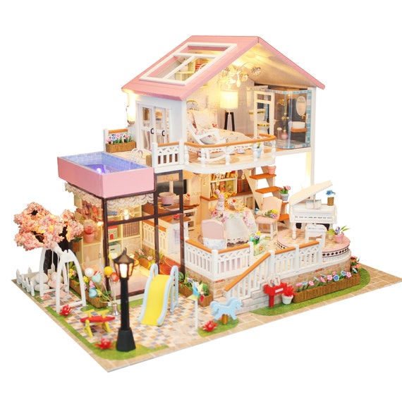 DIY Dollhouse Miniature House Kit | Etsy