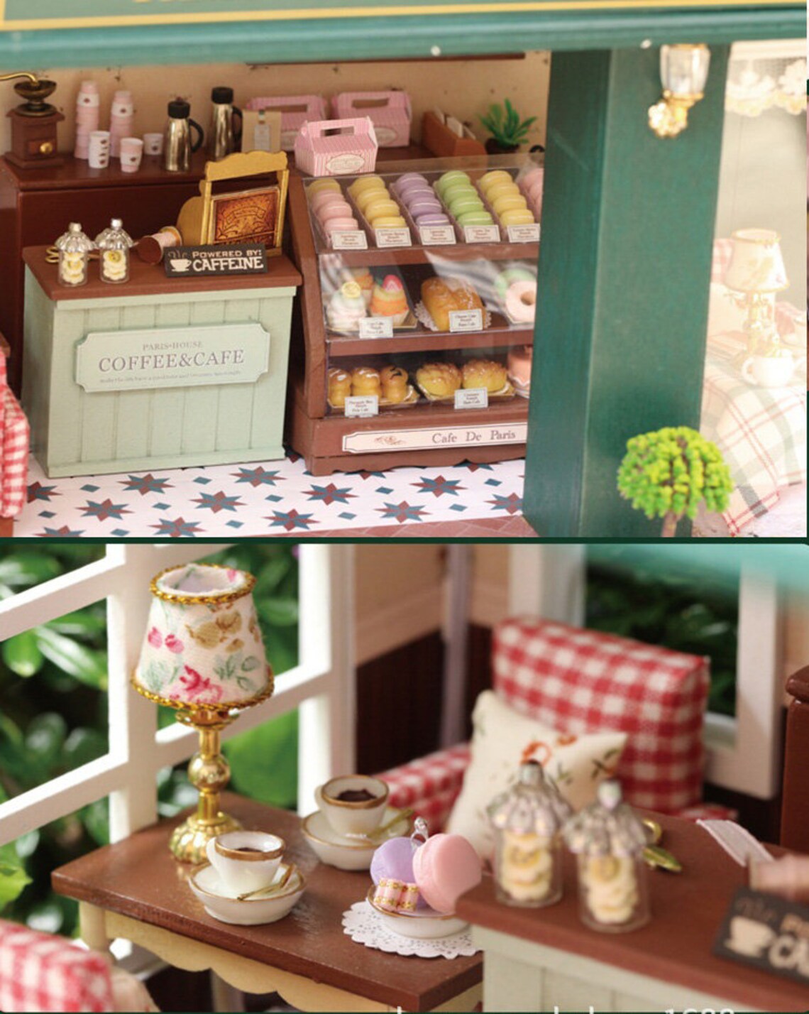 Miniature Paris Coffee Cake Shop DIY Dollhouse Kit Gift Etsy