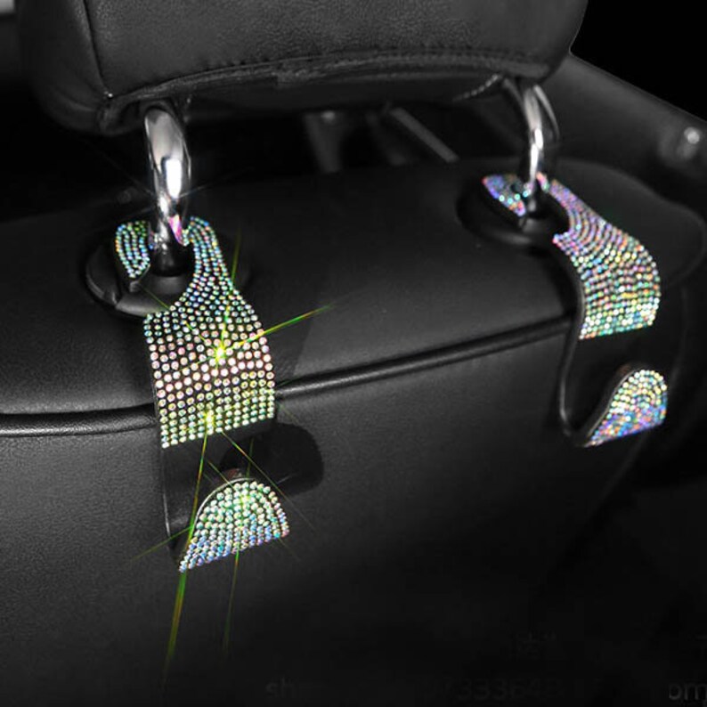 Iridescecnt Sparkle Car Seat Purse Hooks Hangers set of 4