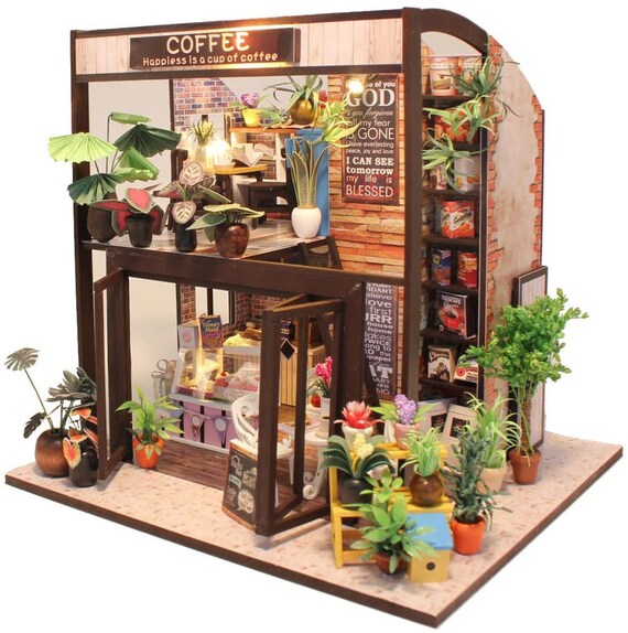 diy miniature coffee shop
