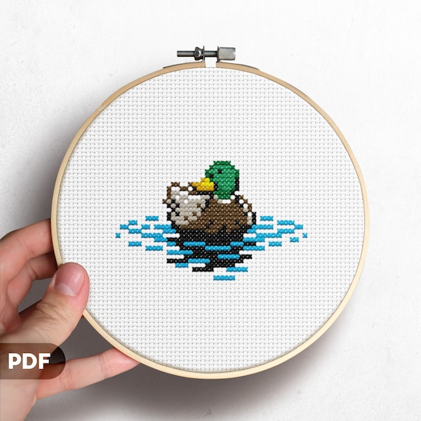 Duck Cross Stitch Etsy