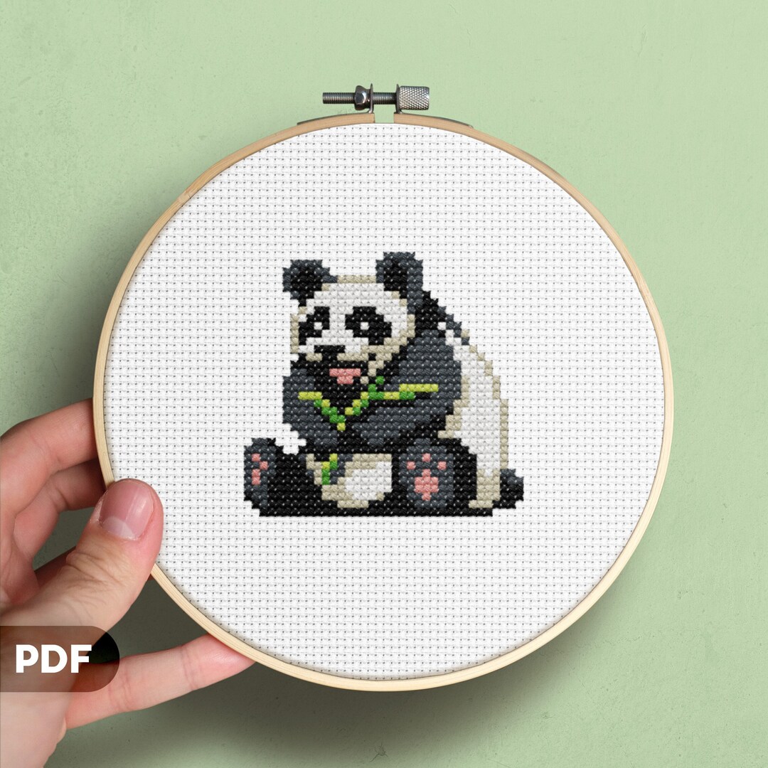 Happy Panda Cross Stitch Pattern, Instant PDF Download - Etsy