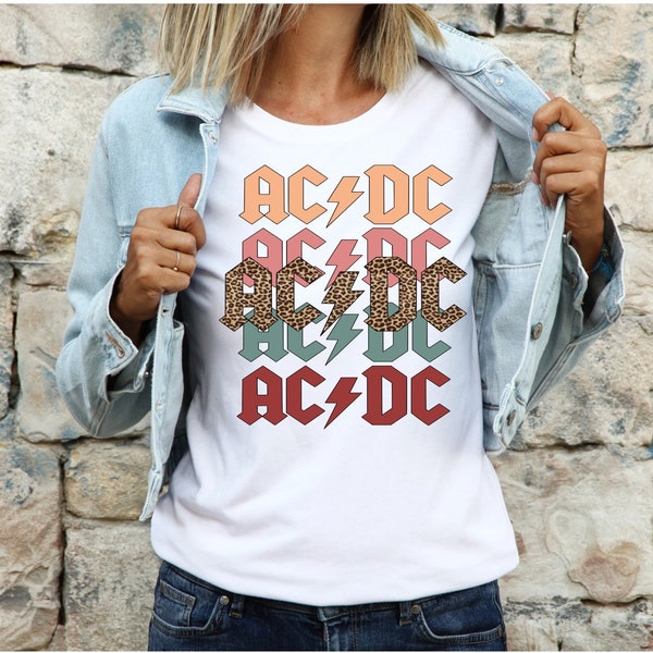 White Ac Dc Shirt - Etsy