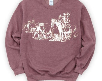 Sudadera con capucha estilo rancho del oeste