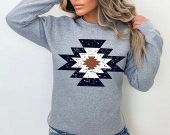 Western Aztec Boho Sweatshirt pullover