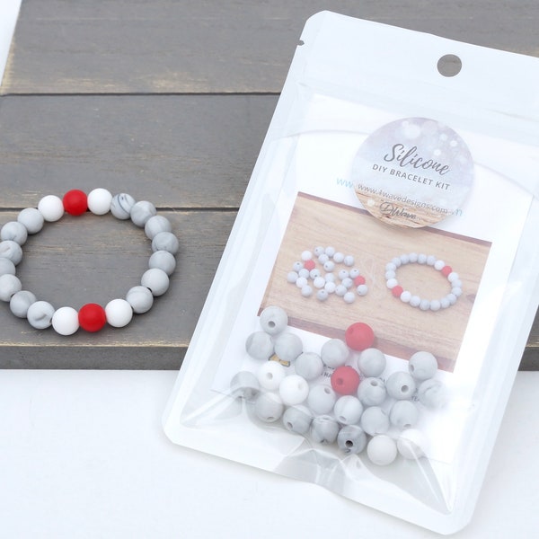 DIY Bracelet Kit - Cozy Cabin | silicone beads | make your own jewellery | bracelet craft | kids & adults | supports mental health