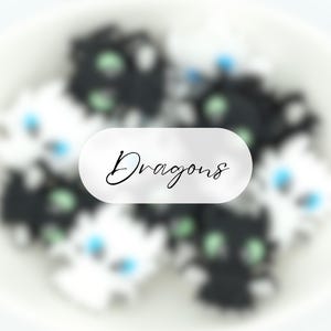 Dragons | Silicone Focal Bead | 2D & 3D Beads | 2 Bead Packs and Full Sets | Character Beads | DIY craft projects