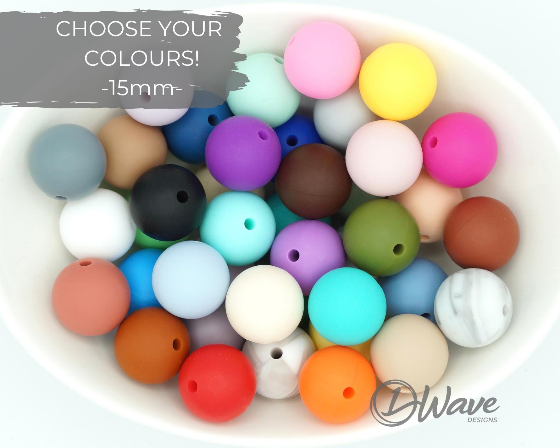 10 Perles En Silicone 12 Mm - Perles Souples Couleur Au Choix, Marque Savmer, Neuves